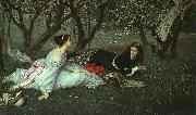 James Tissot Le Printemps (Spring) oil